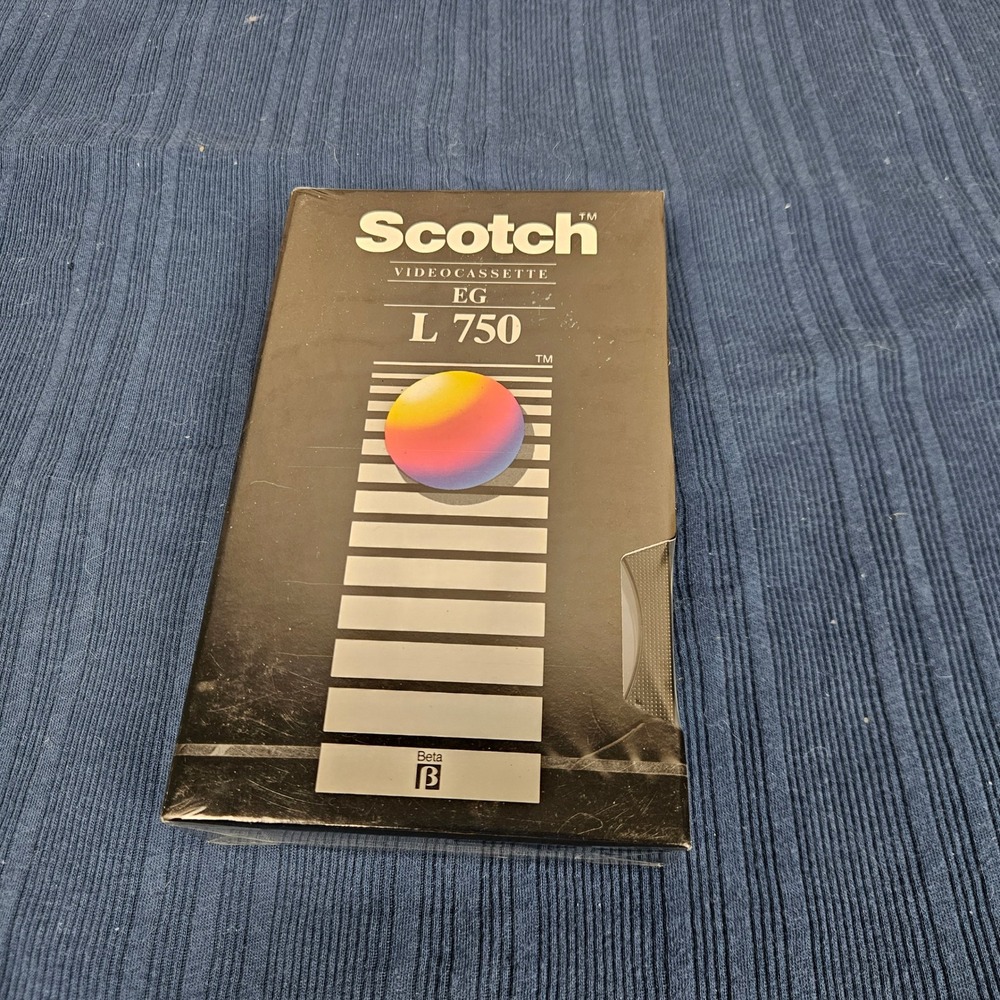 Scotch EG L-750 Betamax Videocassette Blank Tape Factory Sealed Vintage 1988 3M